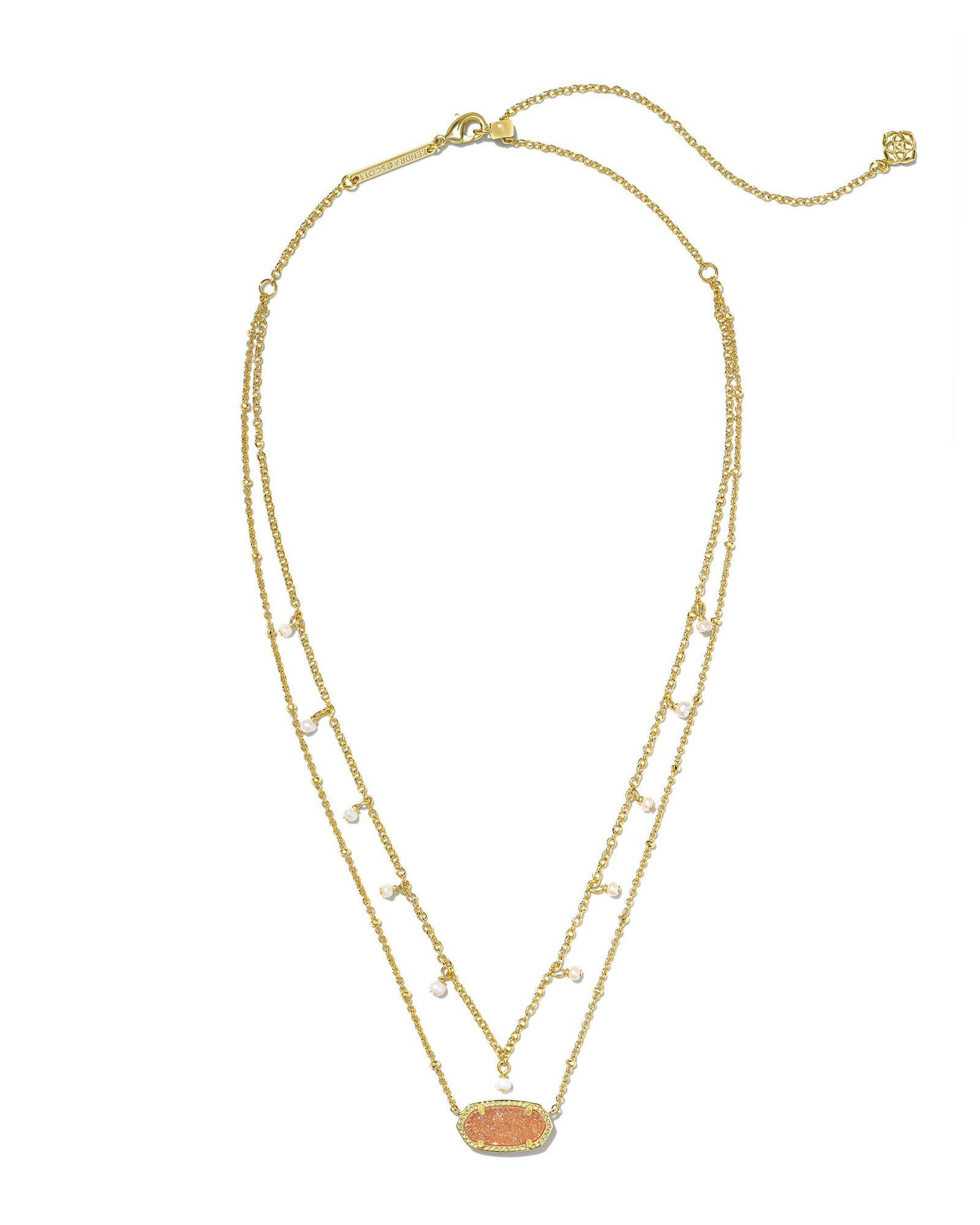 KENDRA SCOTT Collar de varias hebras de perlas doradas Elisa