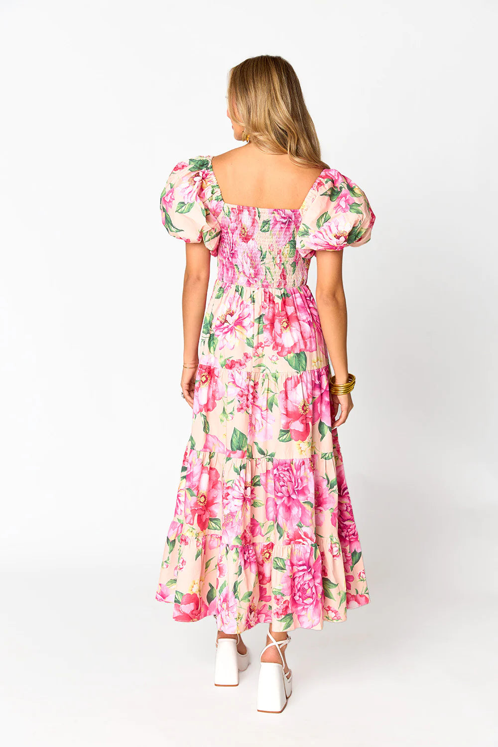 VESTIDO MAXI CON MANGAS ABULLONADAS JUNO DE BUDDY LOVE