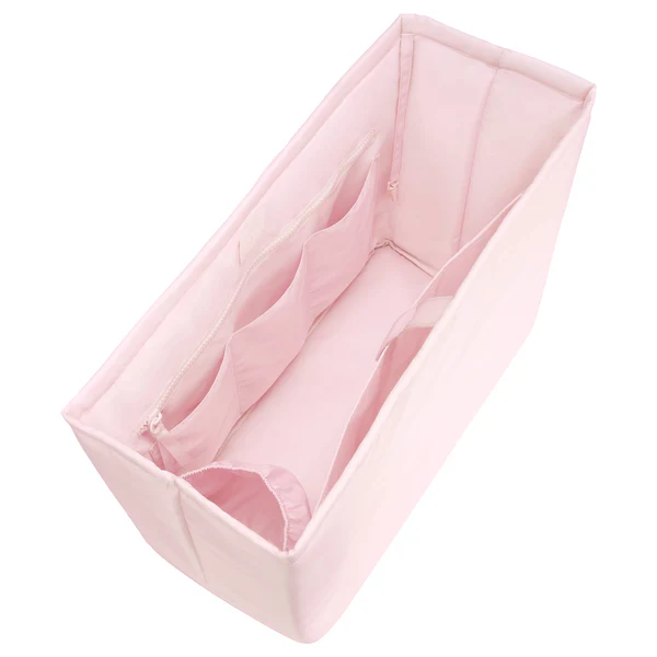 Casemate ballet pink tote insert with pockets close up on pockets