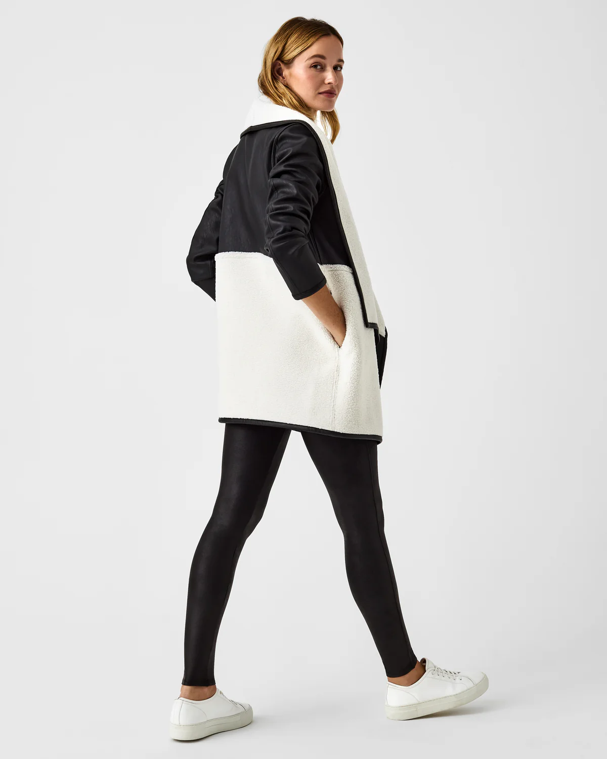 SPANX Faux Leather Fleece-Lined Leggings