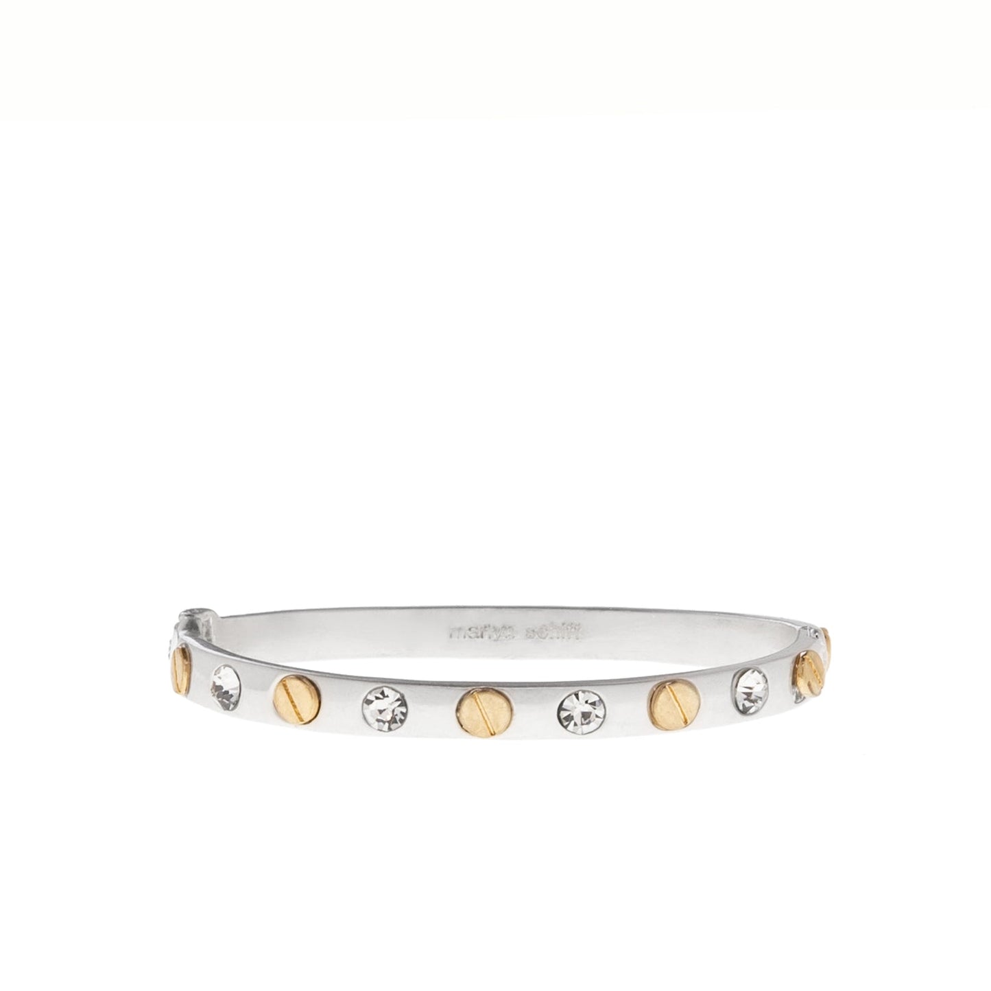 MARLYN SCHIFF Nailhead Gemstone Bangle Matte