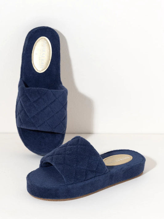 SHIRALEAH SOL TERRYCLOTH POOL SLIDES