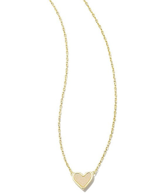 KENDRA SCOTT Framed Ari Heart Short Pendant Necklace