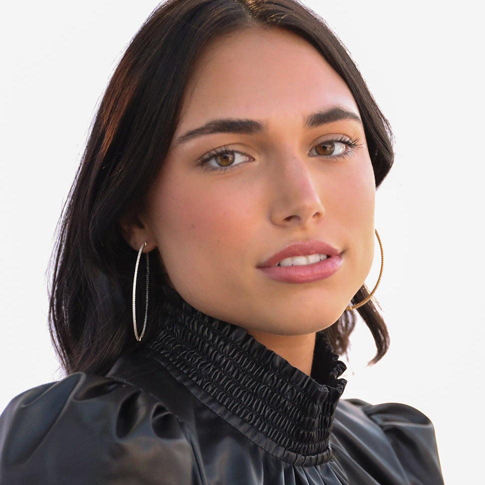 MARLYN SCHIFF 65MM Half CZ Hoop