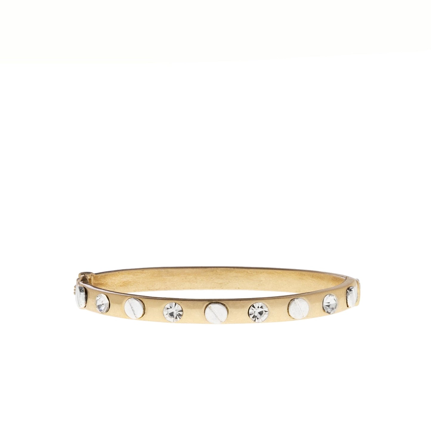 MARLYN SCHIFF Nailhead Gemstone Bangle Matte