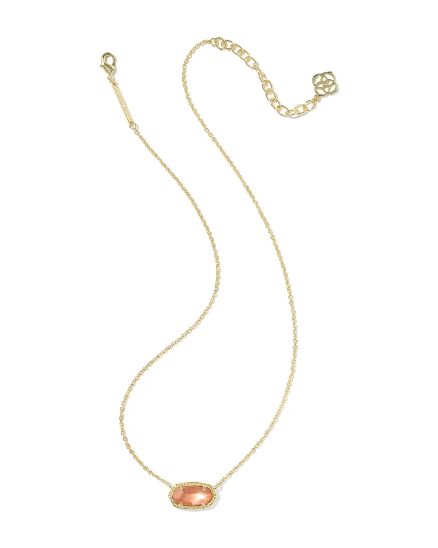 gold pendant necklace with orange stone