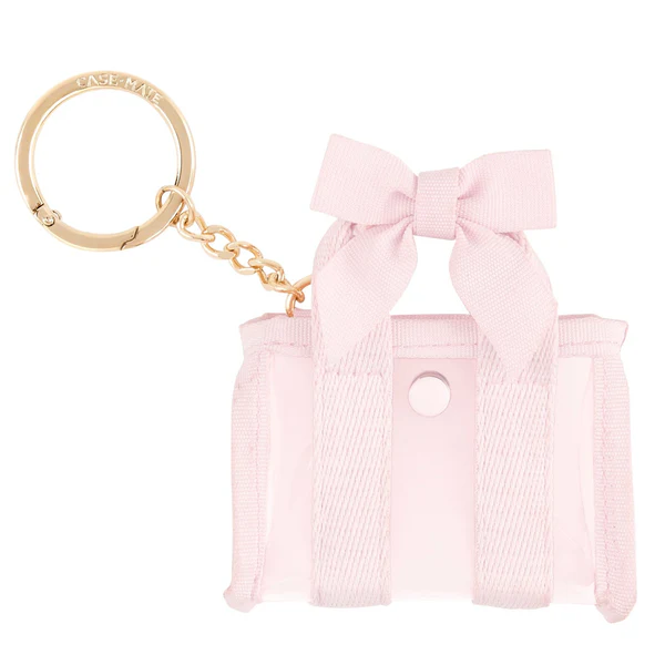  Casemate pink bow tote bag charm