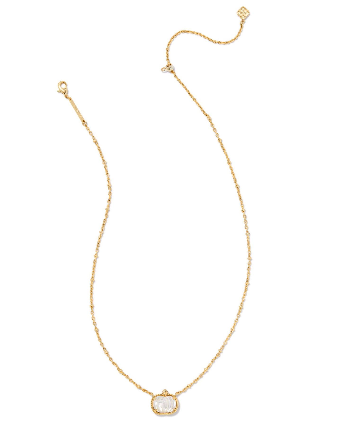 KENDRA SCOTT Pumpkin Gold Short Pendant Necklace