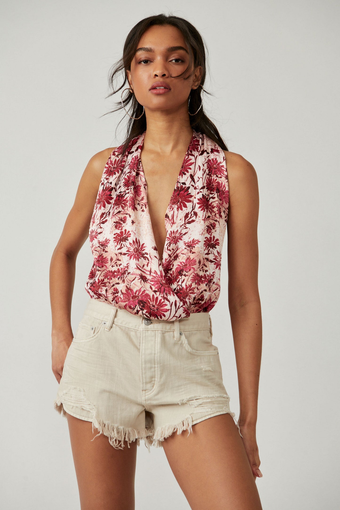 FREE PEOPLE INTIMATELY Printed There She Goes Bodysuit