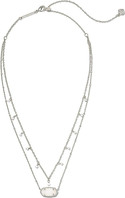 KENDRA SCOTT Elisa Silver Pearl Multi Strand Necklace