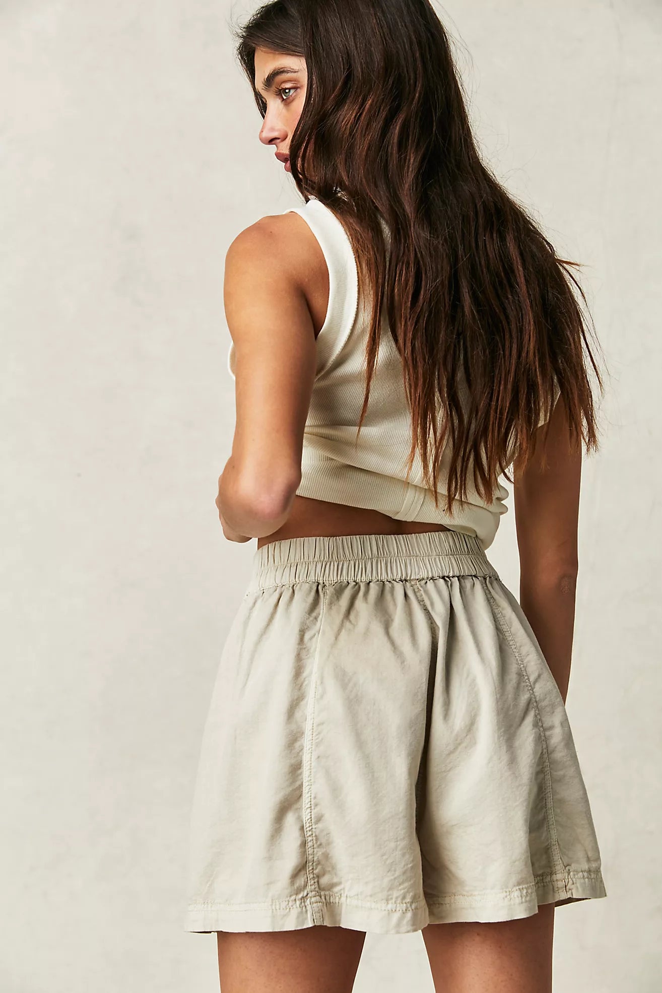 FREE PEOPLE Get Free Poplin Pull-On Shorts