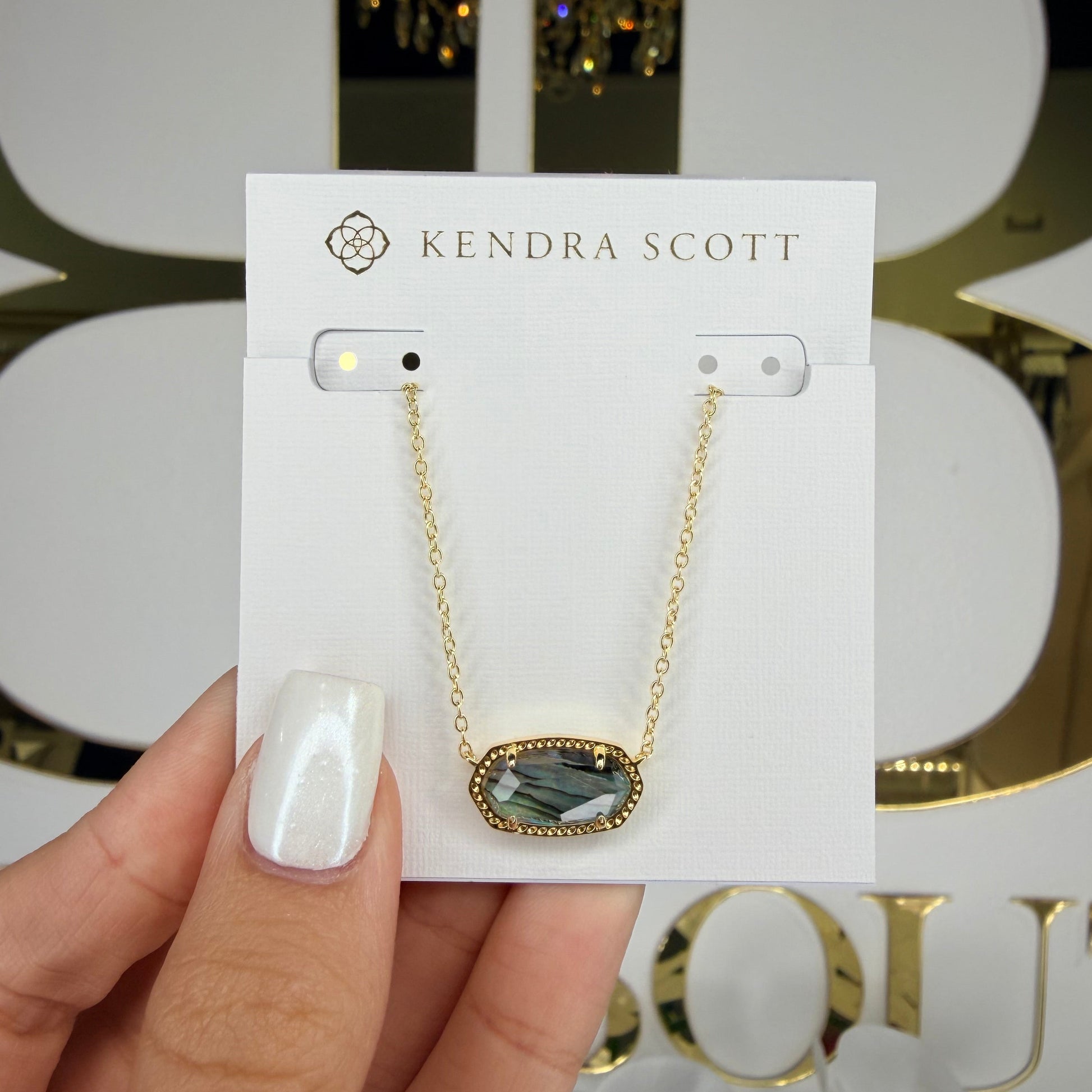 Kendra Scott Elisa pendant necklace with blue stone 
