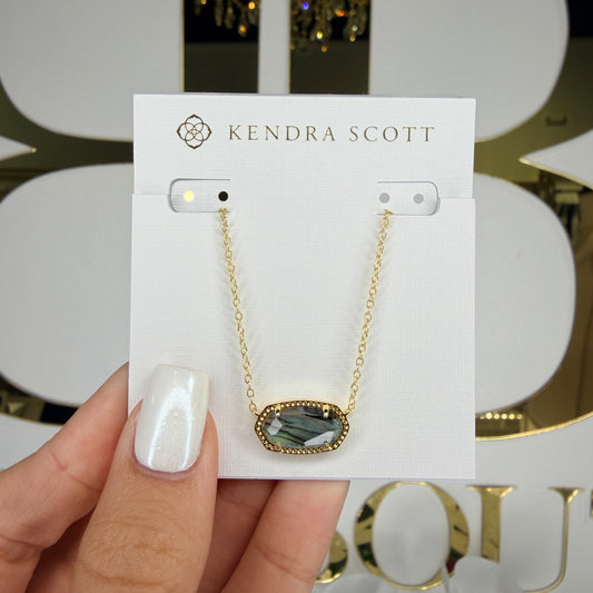 Kendra Scott Elisa pendant necklace with blue stone 