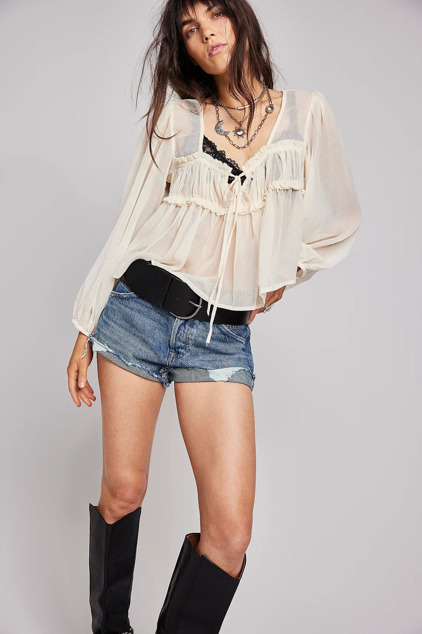 FREE PEOPLE We The Free Now Or Never Denim Shorts