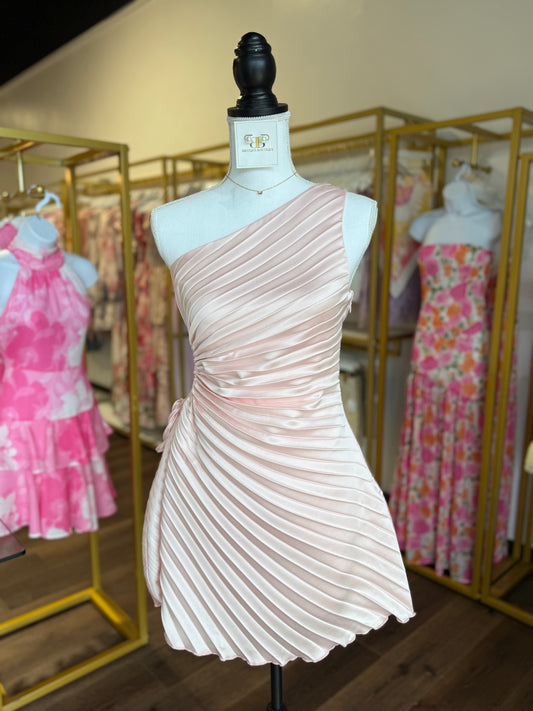 Lena Going Places baby pink mini dress at BRITIQUE Boutique 