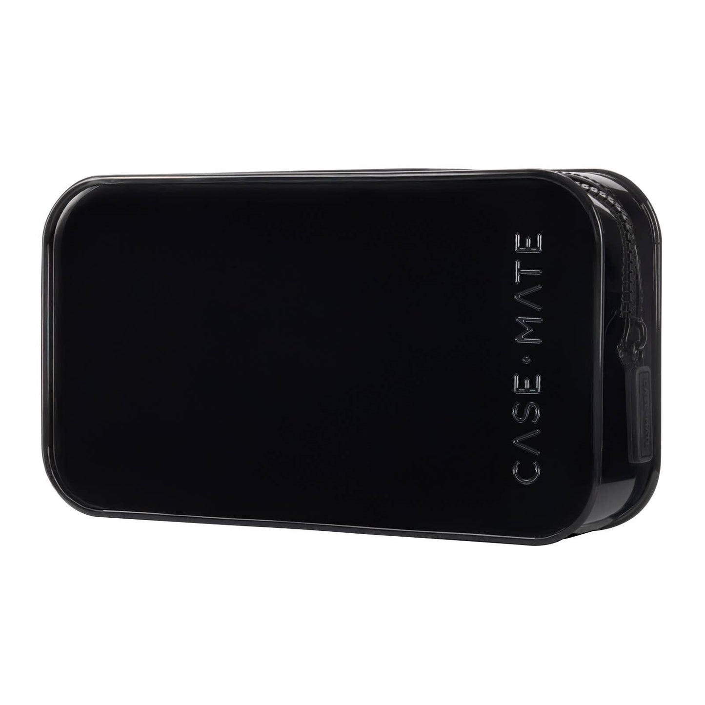 A black rectangular hard case with rounded corners, featuring the vertical brand name 'CASE-MATE' in white on the right side, shown on a plain white background.