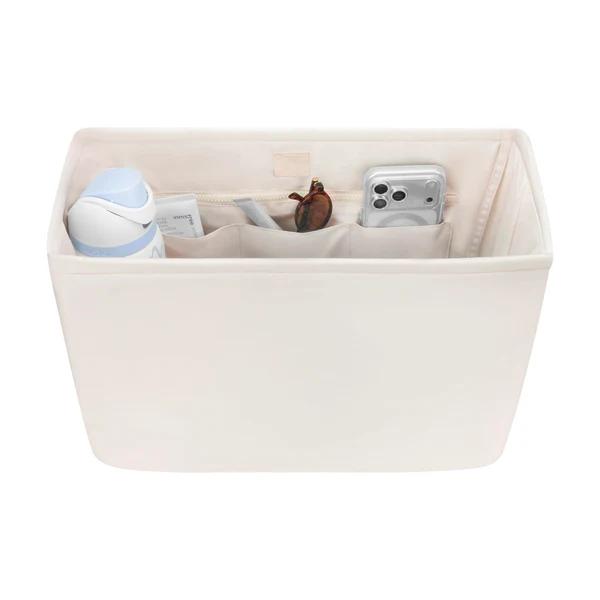 Casemate cream tote insert with pockets