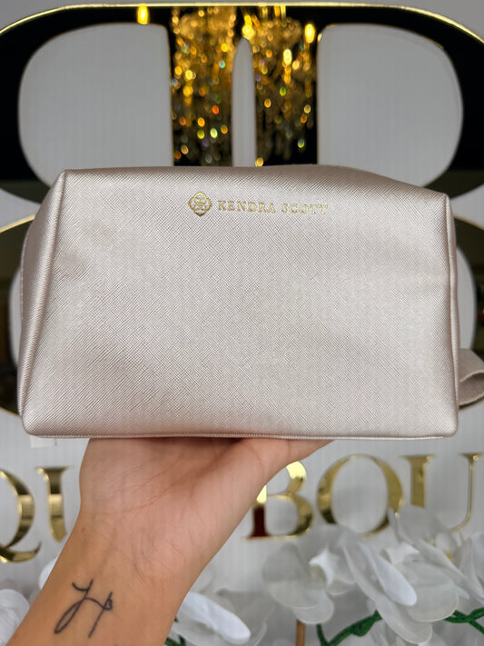 Kendra Scott champagne cosmetic bag