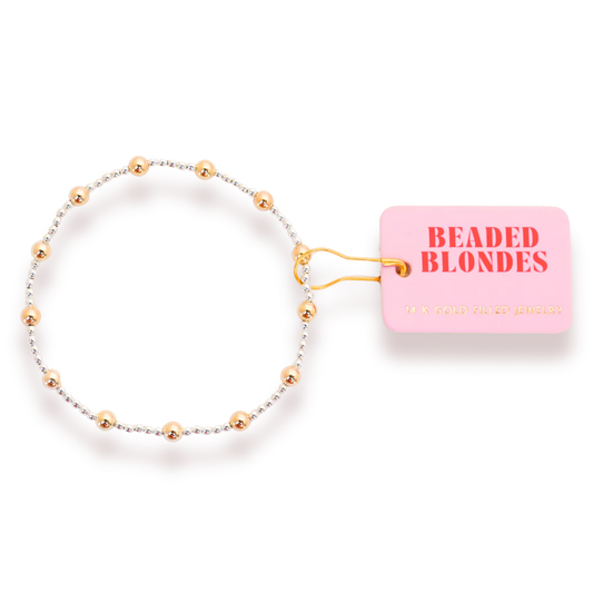 BOUTIQUE BEADED BLONDES SILVER WITH GOLD 2