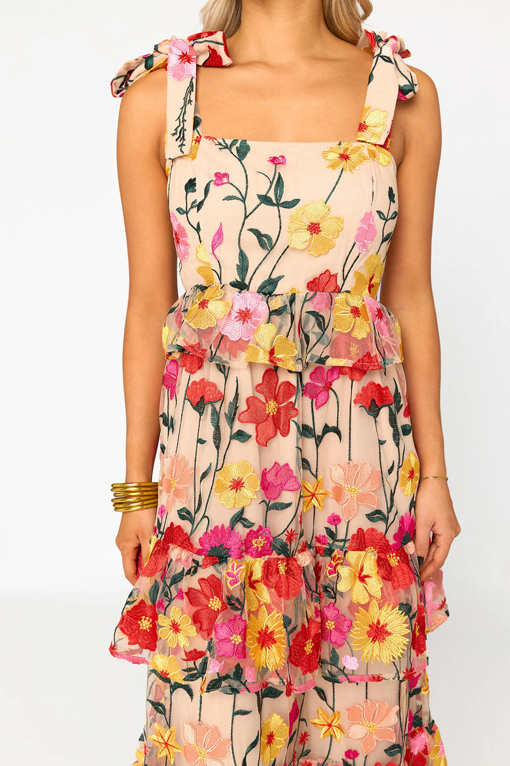 BUDDY LOVE Edie Tie-Shoulder Maxi Dress