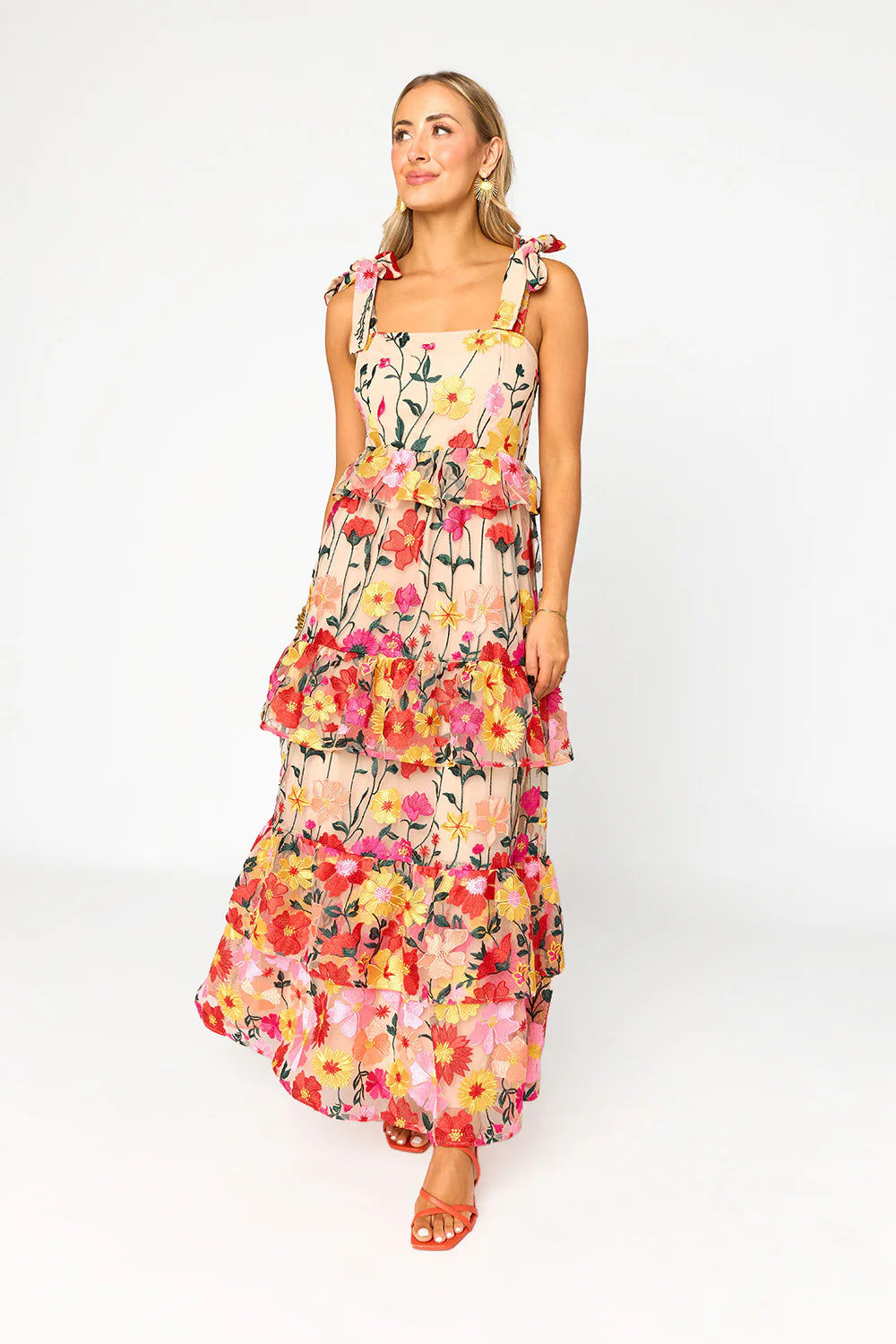 BUDDY LOVE Edie Tie-Shoulder Maxi Dress