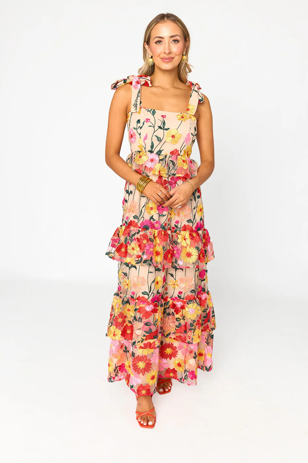 BUDDY LOVE Edie Tie-Shoulder Maxi Dress