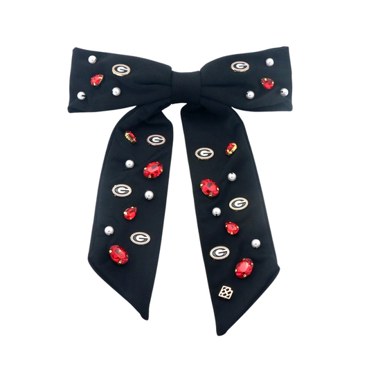 BOUTIQUE BRIANNA CANNON BOW BARRETTE BLACK