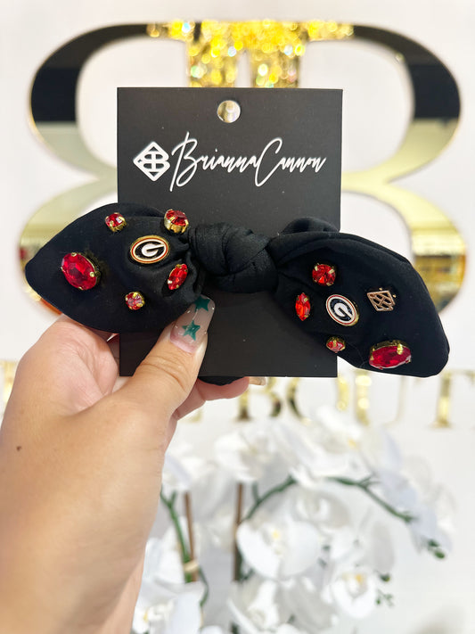 BOUTIQUE BRIANNA CANNON GEORGIA BLACK LOGO SCRUNCHIE BB