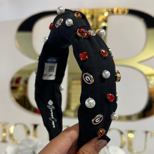 BOUTIQUE BRIANNA CANNON HEADBAND BLACK GEORGIA IN HAND