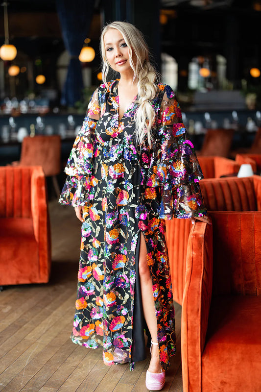 BOUTIQUE BUDDY LOVE COLETTE LONG SLEEVE MAXI DRESS