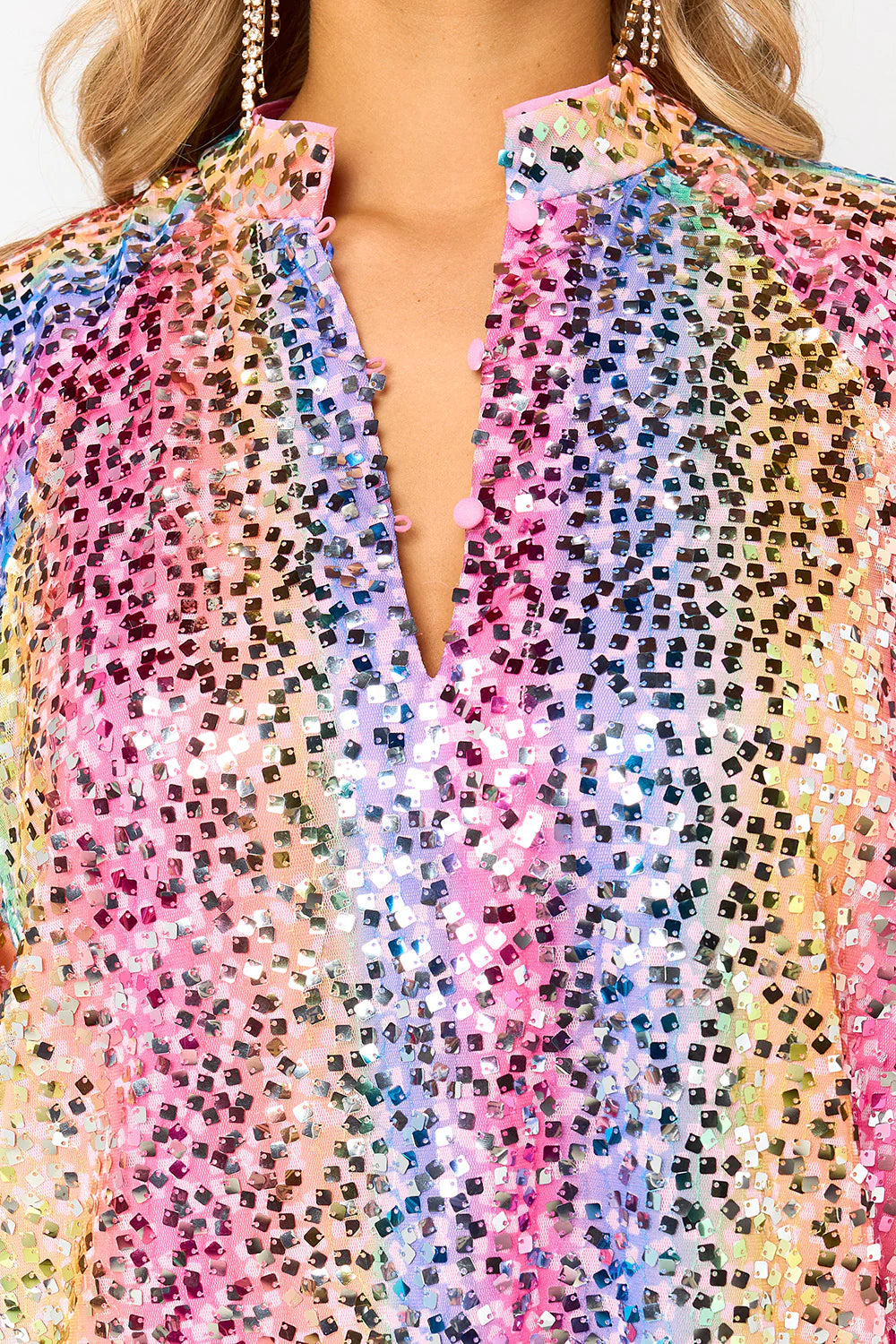 buddy love pink sequin dress BuddyLove | Lynlee Sequin Wrap Dress | Taffy