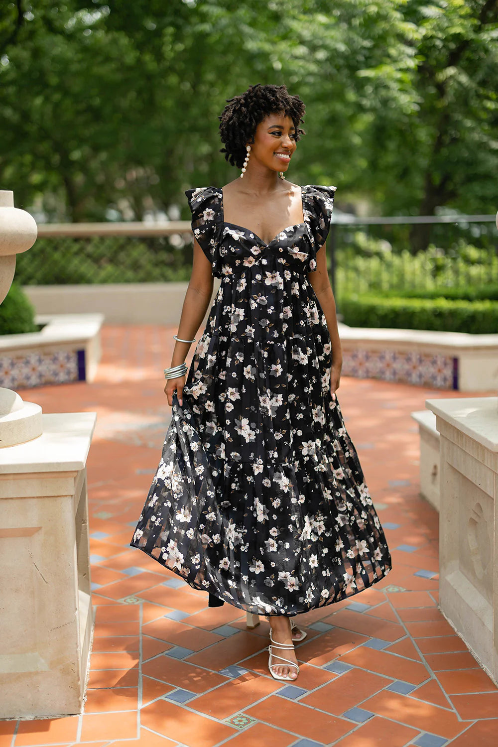 buddy love dress BUDDY LOVE Lilly Flower Basket Maxi Dress L