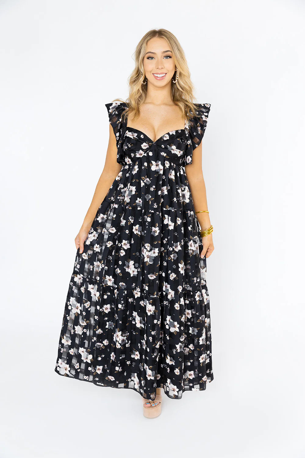 BOUTIQUE BUDDY LOVE LILLY FLOWER BASKET MAXI DRESS FRONT 3