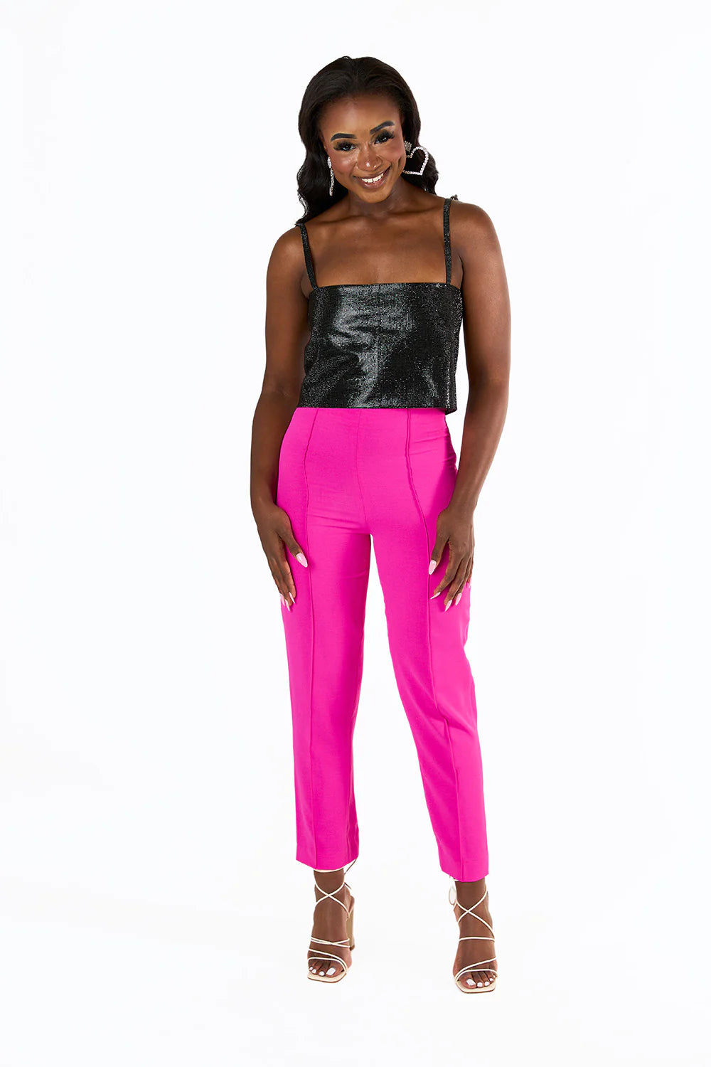 BOUTIQUE BUDDY LOVE WALDORF BLAZER PANT SET AZALEA PINK FRONT 4