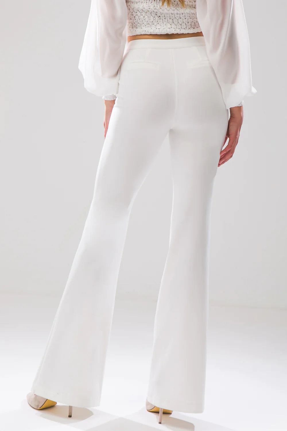 BOUTIQUE BUT BETTER FLARE PANTS WHITE BACK