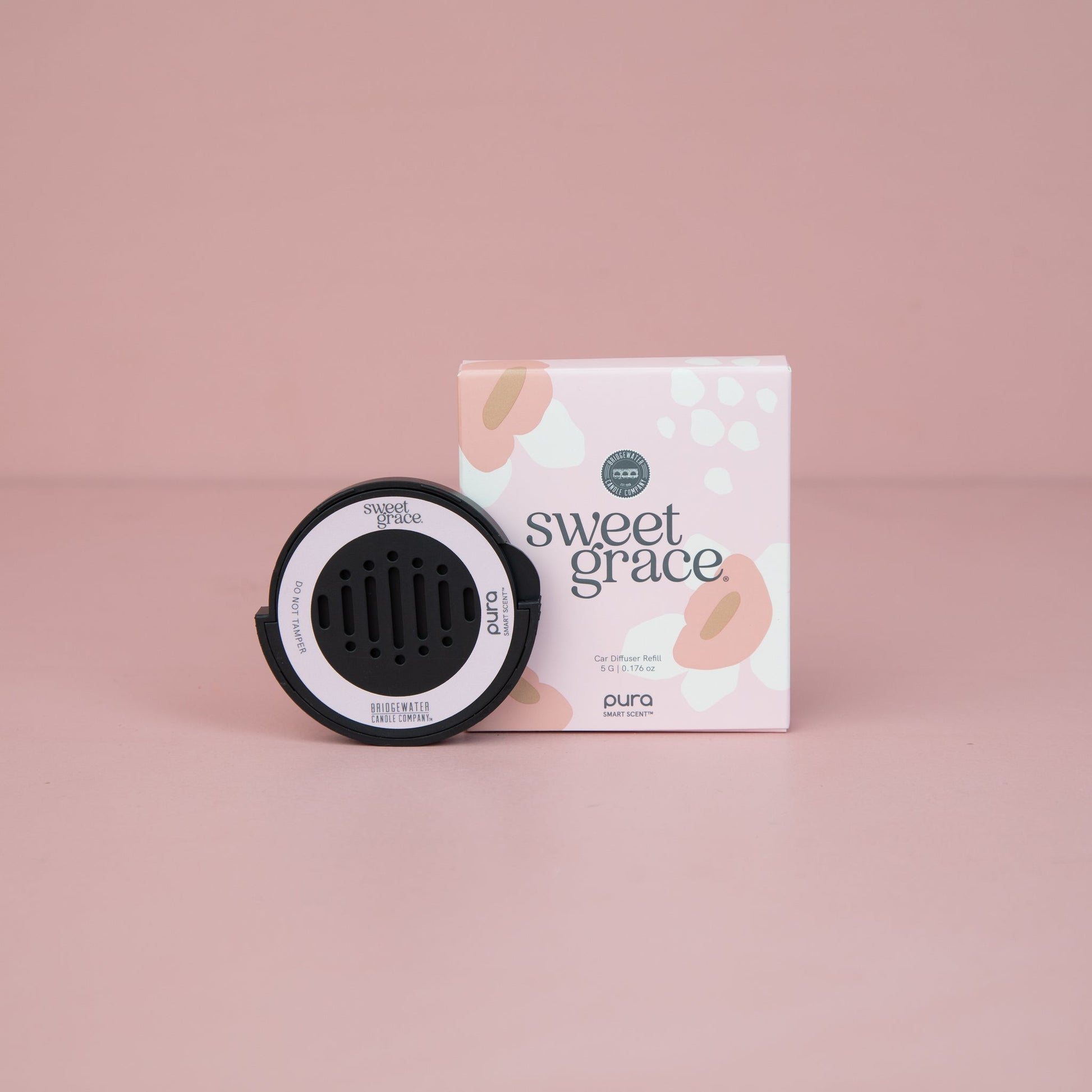 Pura sweet grace product on a pink background
