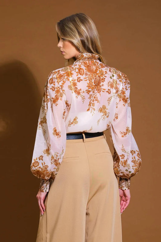 BOUTIQUE CAN’T BE OUTDONE WOVEN TOP IVORY GOLD BACK
