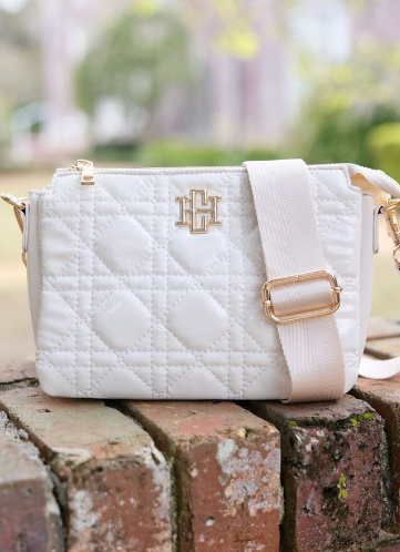 BOUTIQUE CAROLINE HILL JACE QUILTED CROSSBODY CREAM