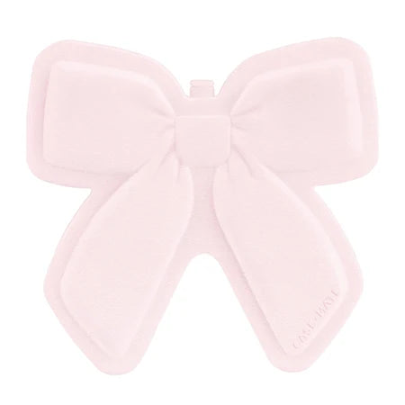 A CASE-MATE light pink bow-shaped jelly ice pack on a solid white background.