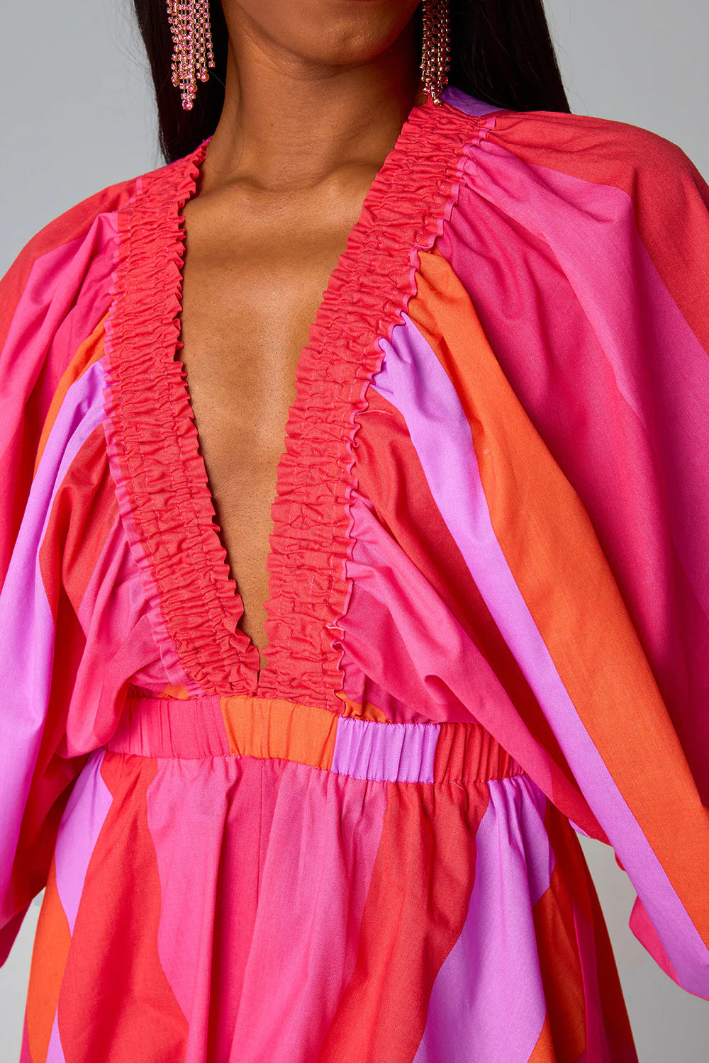 BUDDY LOVE Palm Beach Plunge Neck Romper
