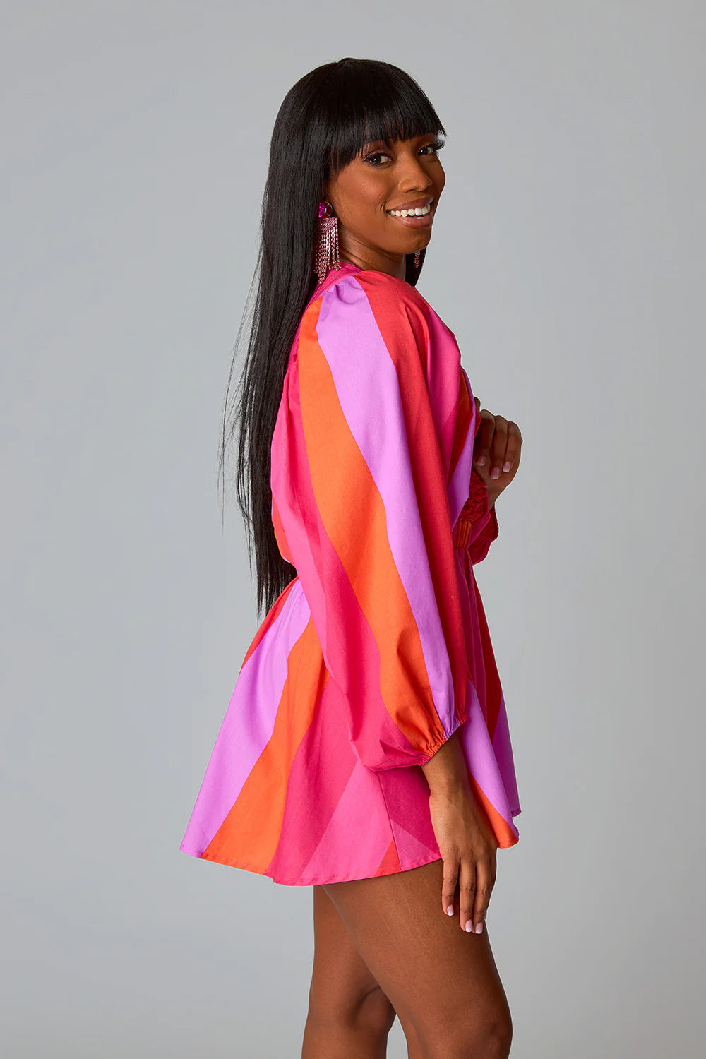 BUDDY LOVE Palm Beach Plunge Neck Romper