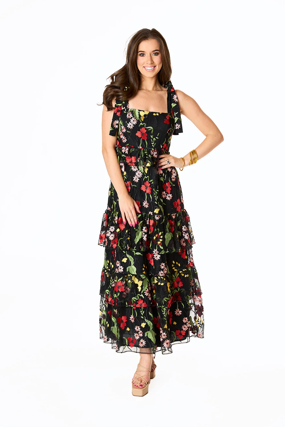 BUDDY LOVE Edie Tie-Shoulder Maxi Dress