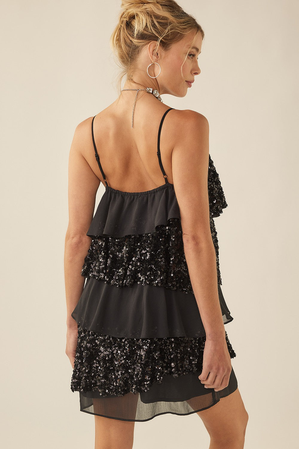 BOUTIQUE DAZZLE DARLING DRESS BLACK BACK