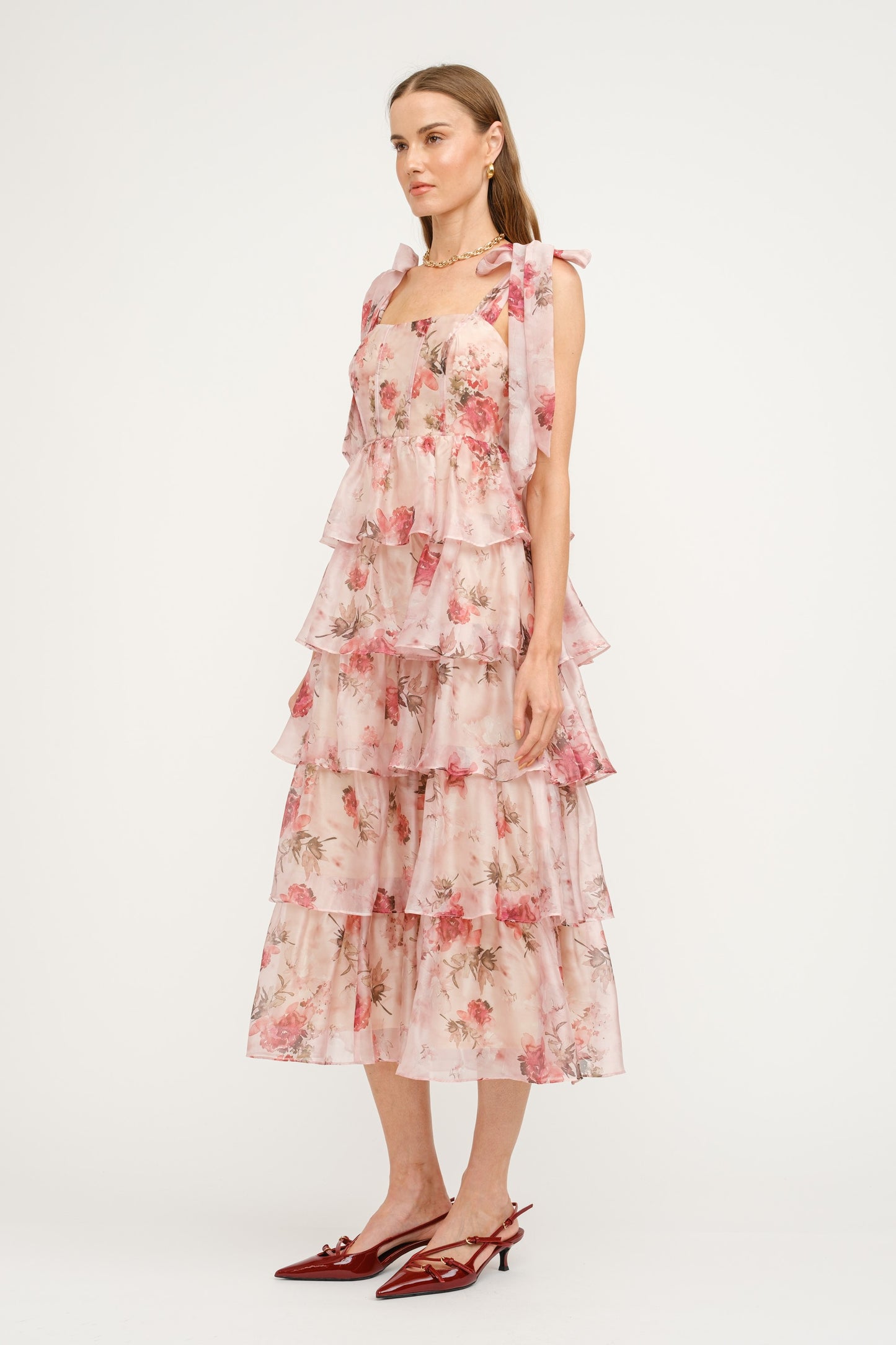 BOUTIQUE DELILAH DRESS PINK SIDE