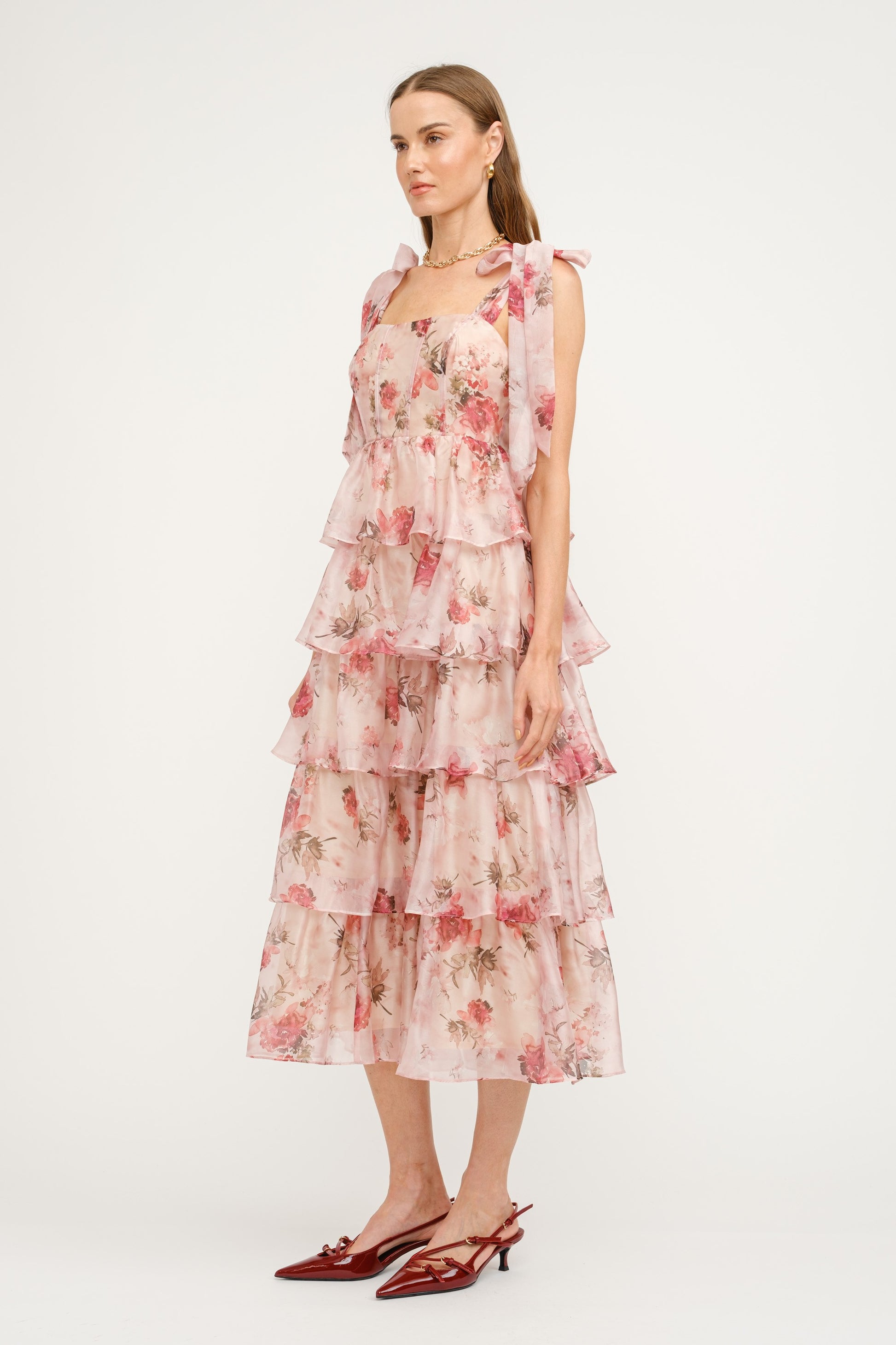 BOUTIQUE DELILAH DRESS PINK SIDE