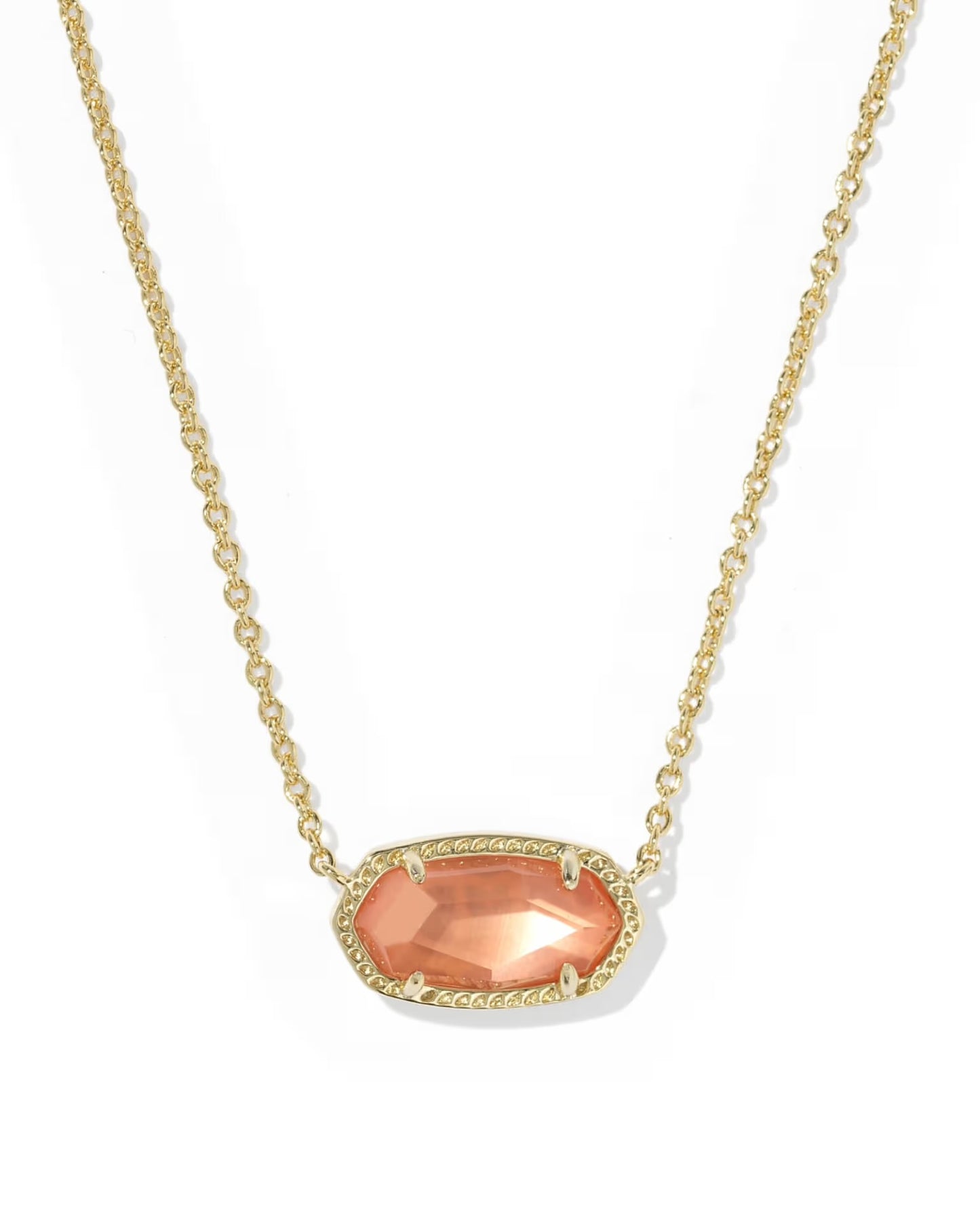 gold pendant necklace with orange stone