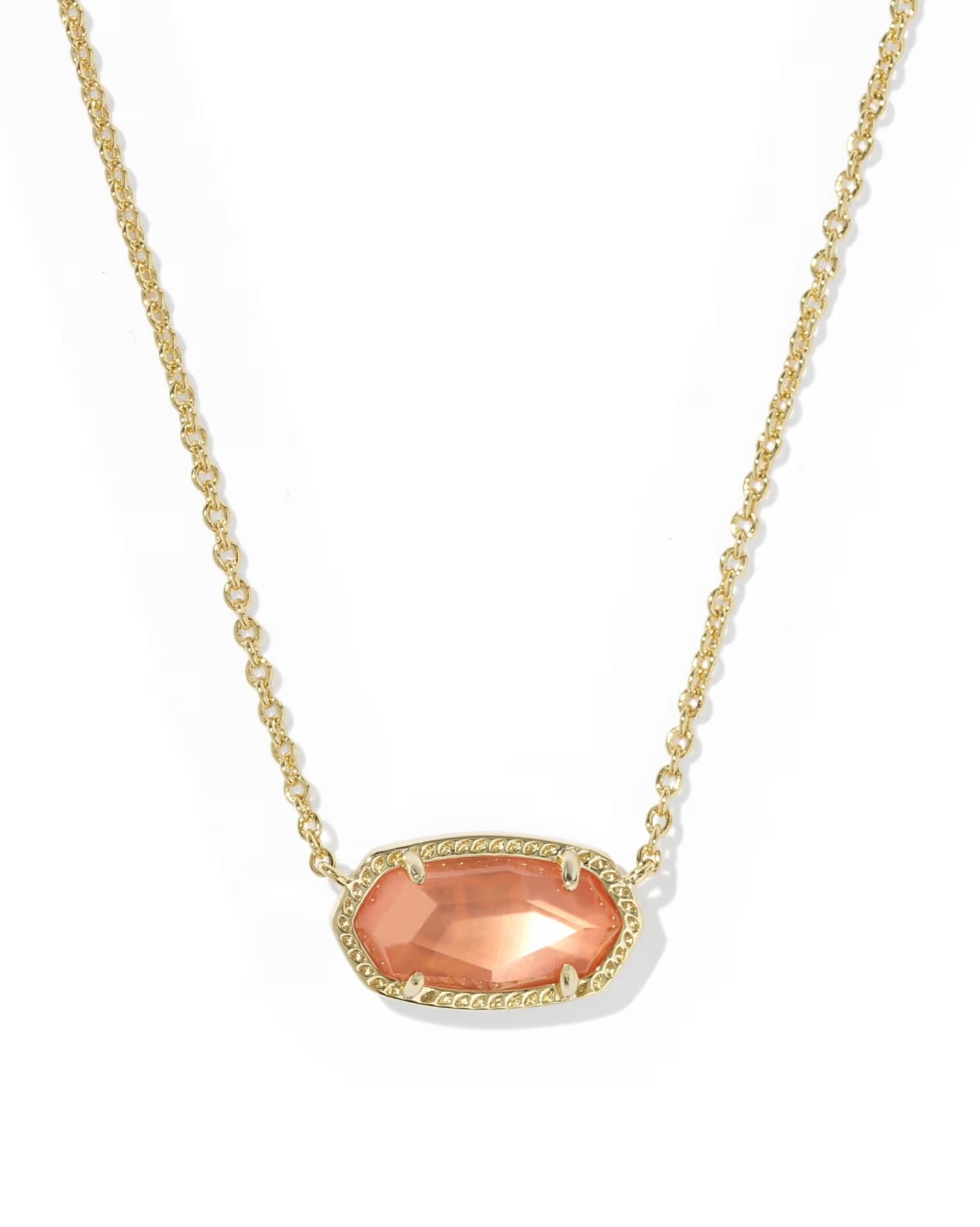 gold pendant necklace with orange stone
