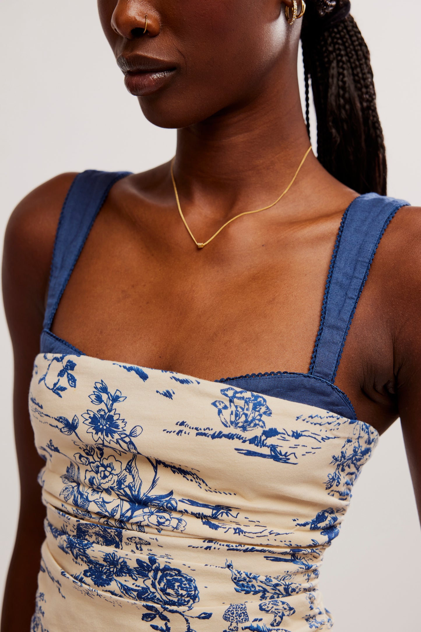 FREE PEOPLE Printed 2 Tone Tank