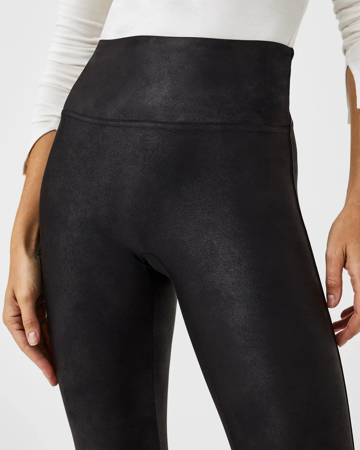 SPANX Faux Leather Fleece-Lined Leggings