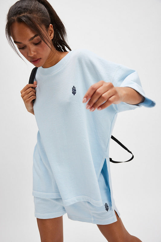 BOUTIQUE FREE PEOPLE BACK ME UP SET FRONT BASELINE BLUE